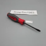 Snap-on Tools GSHD4 1/4" Flat Head Screwdriver Red Hard Grip Black Shaft Usa. Fixed Price $40.99.
