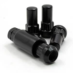 Wheel Nuts 14X2 Black Bulge Acorn 1.9" Locking Lugs Set Of With Ke.... Fixed Price $67.25.