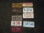 Lot Of 9 State License Plates, Including: Ohio, Illinois, Indiana, Pennsylvania. Fixed Price $38.40.