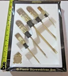 Nos Craftsman 41097 6PC Gold Electroplated Screwdriver Set Crown Logo Usa. Fixed Price $80.00.