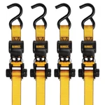Dewalt In. X 12 Ft. Ratchet Tie-down Straps (4-PACK) 1500 Lb. Break Strength. Fixed Price $26.11.