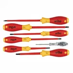 Wiha 32087 Insulated Slotted, Phillips, Square Screwdrivers And Tester Piece. Fixed Price $63.44.