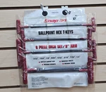 Snap-on Tools Usa 8PC Sae Soft Grip T-handle Ball Hex Wrench Set AWBCG1600. Fixed Price $119.99.