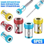 6PCS Magnetic Ring Holder For 1/4" Hex Shank Strong Screwdriver Power Bits. Fixed Price $6.48.