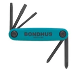Gorillagrip 5PC Fold-up Ph# & 2, 3/16"SLOT, Square# Bondhus Usa #12543. Fixed Price $5.48.