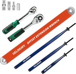 6 Pcs Offset Extension Wrench Set, With Clamps & 3/8" Drive Ratchet. Fixed Price $99.55.