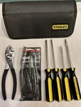 Stanley Tool Set - Screwdrivers, Pliers, English Hex Keys. Zipper Case. New!. Fixed Price $28.50.
