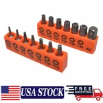 Torx Hex Bit Set Security Tamper Proof Torq Star Resistant S2 Steel T5 -T40 14PC. Fixed Price $5.80.