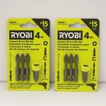 Ryobi AR2047 Impact Driver Bit Set 4PC (2 Pack). Fixed Price $14.99.