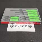 Snap-on Tools Usa New 7PC Green Hard Grip Combination Screwdriver Set SDDX70AG. Fixed Price $399.95.