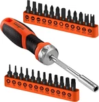 Horusdy 25-PIECE Security Torx Screwdriver Bit Set T5-T40 1/4 Inc. Fixed Price $22.47.
