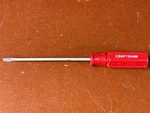 Vintage Craftsman No. 9- 41053 Wf Screwdriver, 1/8", Red Handle 6 1/2". Fixed Price $8.99.
