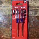 Craftsman Piece Screwdrivers Set 2.5" 60MM Steal Blades Phillips/flathead. Fixed Price $10.99.