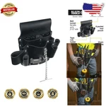 Klein Tools 5178 Black Leather Pouch, Pockets, Snap Closure, Belt Loop. Fixed Price $142.99.