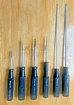 Pre Owned Snap-on Usa 6PC Torx Flat Screwdriver Bar Set Hard Handle. Fixed Price $65.00.