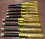Snap-on Tools Yellow Handle Piece Metric Nut Driver Set 4MM 13MM NDM1090AK. Fixed Price $175.00.