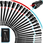 20PCS Magnetic Nut Set, 6 Long For Impact Drill, Sae & Metri. Fixed Price $40.92.