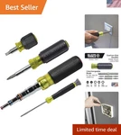 Versatile Klein 4-PIECE Tool Set With Magnetic Tips & 30 Different Bits Included. Fixed Price $96.23.