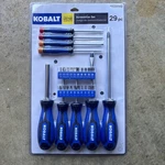 Kobalt 29 Piece Screwdriver Set, 1139149. Fixed Price $24.00.