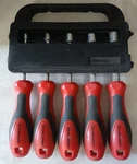 Crescent CND5SAEN 5PC Nutdriver Set, Cushion Grip Black/red Handles. Fixed Price $48.00.