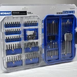 Kobalt 106-PIECE Screwdriver Drill & Set With Hard Case 0515933. Fixed Price $30.00.