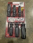 New Craftsman 6 Piece Extreme Grip Diamond Coated Tip Screwdriver Set 15495. Fixed Price $65.00.