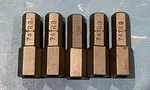 5PCS Tamper-resistant 8MM Hex Bit, 1/4" Shank 1" Length 7257A56. Fixed Price $9.00.