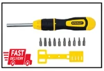 3 In. Multi-bit Ratcheting Screwdriver Stanley Bits With Tools Inch Set. Fixed Price $12.40.