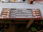 Snap On Usa 8-PIECE Soft Grip Cabinet Type Screwdriver Set No SGDXL80BO. Fixed Price $256.50.