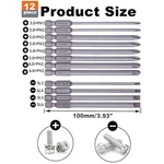 Rocaris 12PC Hex Shank Magnetic Screwdriver Bits Set. Fixed Price $26.99.