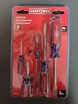 Craftsman Pc. Screwdriver Set, Slotted/flat Head (CMHT65032) Lifetime Warranty. Fixed Price $16.98.