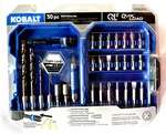 Kobalt 30-PC Drill And Drive Set Quik Load. Item # 0782300, Model PTA51202. Fixed Price $18.00.