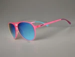 Goodr Carl Is My Co-pilot Pink Frame Blue Mirror Polarized Lens Sunglasses Nib. Fixed Price $30.60.