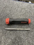 Snap On Tools Ratcheting Screwdriver 1/4" Socket Interchangeable Bit Red. Fixed Price $84.99.