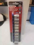 Autocraft 9 Pc Metric Socket Set With Rail 3/8" Drive 6 Pt AC322. Fixed Price $15.50.