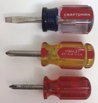 Vintage Craftsman, Stanley, & Phillips Screwdriver Stubby Set Of 3. Fixed Price $24.99.