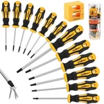 Horusdy 13-PIECE Magnetic Torx Screwdrivers Set T5 T40, Yellow. Fixed Price $23.16.