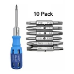 Set Of 10 Lutz 15-IN-1 Ratcheting Blue Screwdriver By Gorilla Glue. Fixed Price $199.65.