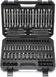 Mayouko 107-PIECE Bit Socket Set, 1/4", 3/8" And 1/2" Drive, One Size. Fixed Price $128.46.