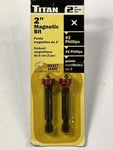 Titan 16234 #2 Sae Phillips Impact Depth Limiting Magnetic Power Bits, Pieces. Fixed Price $13.49.