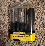 Maxcraft 6061 8PC Precision Screwdriver Set Vanadium Steel Quick-change Torx. Fixed Price $19.90.