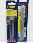 Irwin 1/2" 4" Sae Hex Nut Driver 1899937 & Bosch LBH010 Concrete Masonry Bit. Fixed Price $13.99.