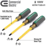 Commercial Electric 4 In. Insulated Screwdrivers 3-PACK Brand New Free Shipping. Fixed Price $33.40.