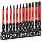 Impact Security Torx Set T5-T40, 3-INCH S2 Steel Tamper-proof Star. Fixed Price $12.34.