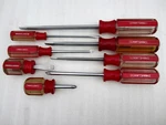 Vintage Craftsman 8PC Phillips Slotted Screwdriver Set 41053 Wf Clear & Red Usa. Fixed Price $59.95.