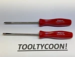 Snap-on Tools Usa New 2PC Custom Mini Micro Driver Set Red SDDP300AR SDD304AR. Fixed Price $119.95.