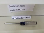Craftsman 41293 Screwdriver #0 Phillips 2-1/2" New Old Stock ** Usa Made. Fixed Price $8.76.