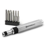 Powerbuilt 1/4 Inch 7 Piece Impact Driver Set Extractor Onesize, Silver. Fixed Price $30.05.
