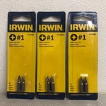 Irwin 3510052C Phillips #1 X In. Screwdriver Bit S2 Tool Steel (3) Pks. Fixed Price $8.97.