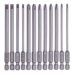 Rocaris Pack 1/4 Inch Hex Shank Long Magnetic 12PCS(SLOTTED+CROSS), Grey. Fixed Price $17.50.